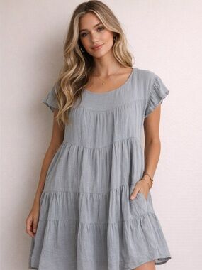 Bluivy Light Blue Casual Dress